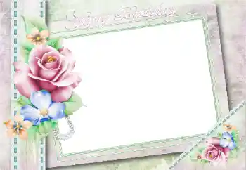 Nápis na rámečku: Šťastné Narozeniny! Nápis na rámečku: Šťastné Narozeniny!