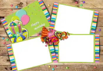 Nápis na rámečku: Happy Birthday!