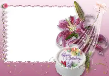 Nápis na rámečku: Happy Birthday Nápis na rámečku: Happy Birthday