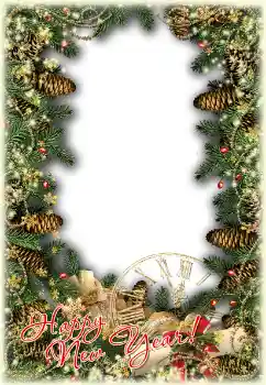 Nápis na rámečku: Happy New Year!