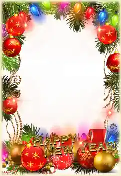 Nápis na rámečku: Happy New Year!