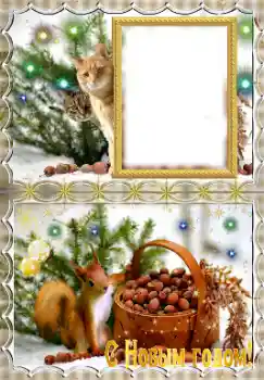 Nápis na rámečku: Šťastný Nový Rok!