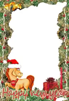 Nápis na rámečku: Happy new year 2014 Nápis na rámečku: Happy new year 2014