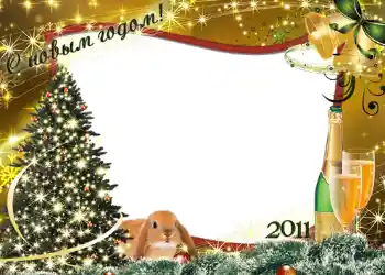 Nápis na rámečku: Šťastný Nový Rok!