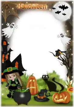 Fotografický efekt z kategorie Různé svátky № 124302. Nápis na rámečku: Happy Halloween Fotografický efekt z kategorie Různé svátky № 124302. Nápis na rámečku: Happy Halloween