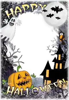 Fotografický efekt z kategorie Různé svátky № 124303. Nápis na rámečku: Happy Halloween Fotografický efekt z kategorie Různé svátky № 124303. Nápis na rámečku: Happy Halloween