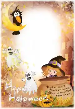 Fotografický efekt z kategorie Různé svátky № 129973. Nápis na rámečku: Happy Halloween