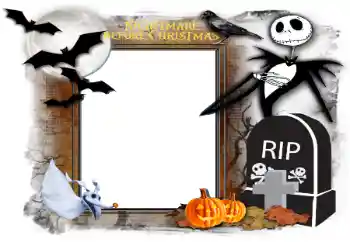 Fotografický efekt z kategorie Různé svátky № 160653. Nápis na rámečku: Happy Halloween