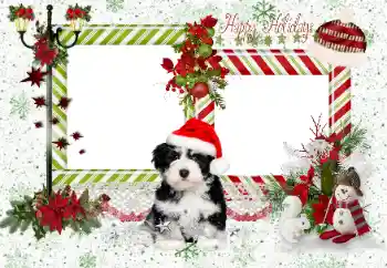 Fotografický efekt z kategorie Různé svátky № 163336. Nápis na rámečku: Happy Holidays