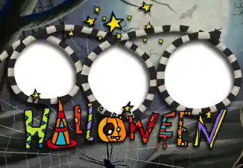 Fotografický efekt z kategorie Různé svátky № 171754. Nápis na rámečku: Happy Halloween