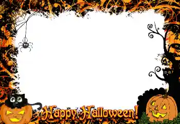 Fotografický efekt z kategorie Různé svátky № 175382. Nápis na rámečku: Happy Halloween