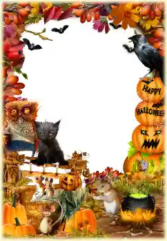 Fotografický efekt z kategorie Různé svátky № 175383. Nápis na rámečku: Happy Halloween