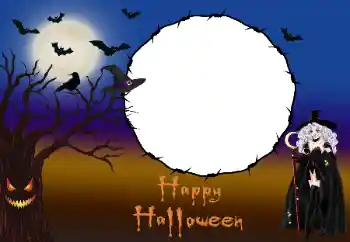 Fotografický efekt z kategorie Různé svátky № 191755. Nápis na rámečku: Happy Halloween