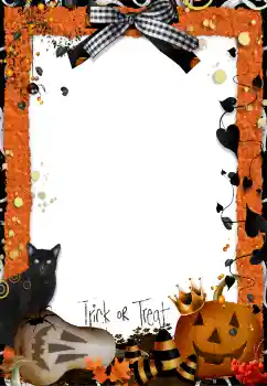Fotografický efekt z kategorie Různé svátky № 84064. Nápis na rámečku: Trick or Treat