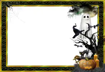 Fotografický efekt z kategorie Různé svátky № 87662. Nápis na rámečku: Happy Halloween