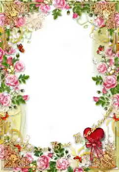 Nápis na rámečku: Šťastný Valentýn!