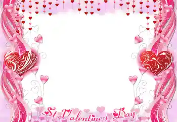 Fotografický efekt z kategorie Pohlednice na Valentýna № 38726. Nápis na rámečku: Šťastný Valentýn!