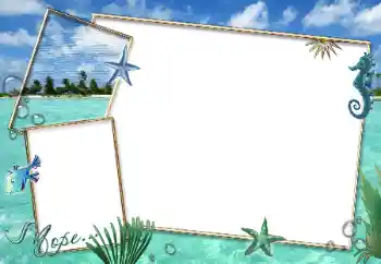 Nápis na rámečku: On the sea Nápis na rámečku: On the sea