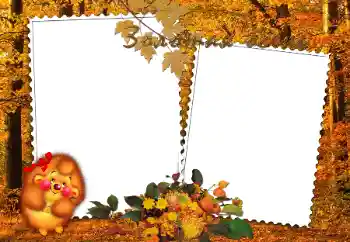 Nápis na rámečku: Золотая осень